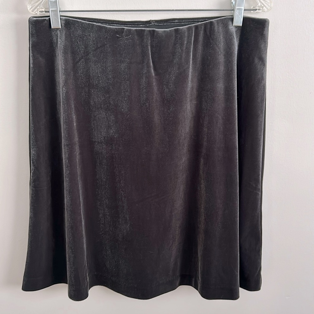 Velvet skirt in dark grey, size L by Joe Fresh. Perfect condition.